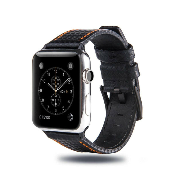 New Apple Watch Carbon Fiber Leather Band | Jecless