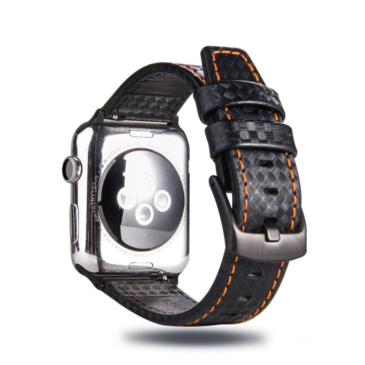 New Apple Watch Carbon Fiber Leather Band | Jecless