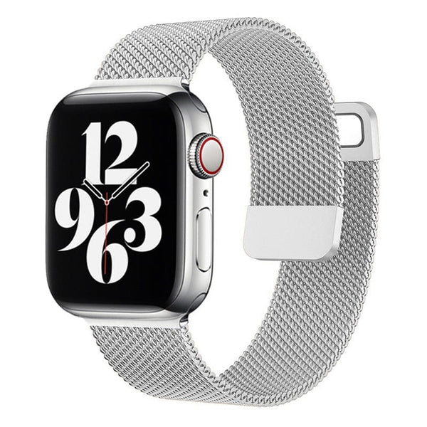 Silver Stainless Steel Milanese Loop Apple Watch Band -  Jecless.